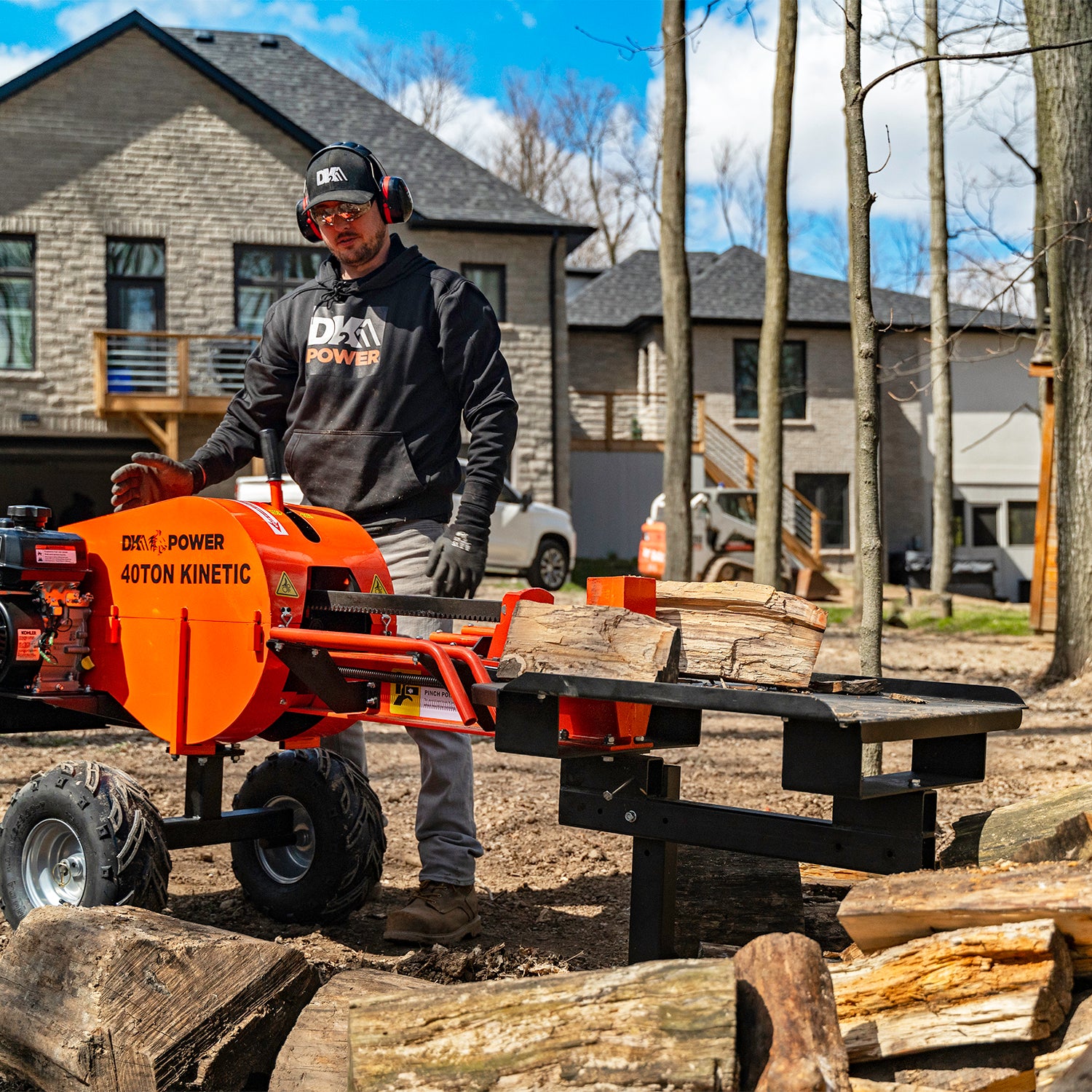 Woods kinetic deals log splitter